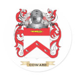 Coward Coat of Arms Round Stickers