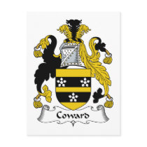 Coward Family Crest postcards