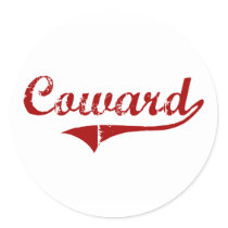 Coward South Carolina Classic Design Round Stickers