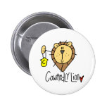 Cowardly Lion Pinback Button