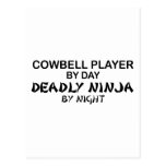 Cowbell Deadly Ninja by Night Postcards