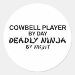 Cowbell Deadly Ninja by Night Stickers
