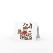 Cowboy 4th Birthday Invitations cards by Kewlkids Cowboy 4th Birthday Invitations cards