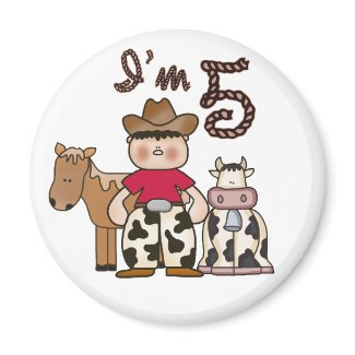 Cowboy 5th Birthday magnet