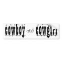 Cowboy and Cowgirl bumper stickers by Just2Cute Cowboy and Cowgirl bumper stickers