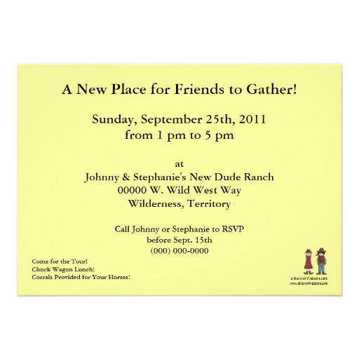 Cowboy and Cowgirl Housewarming - Western Personalized Invites