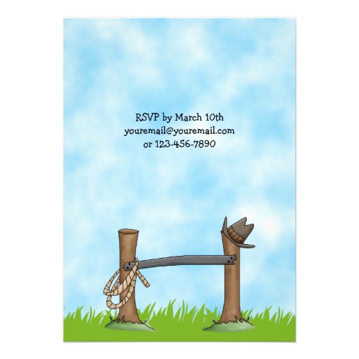 Cowboy and Horse Birthday Invitation