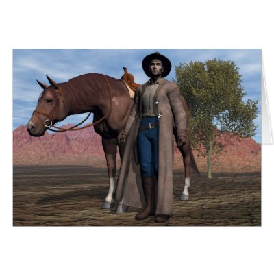 Cowboy and Horse Cards by jasonmit