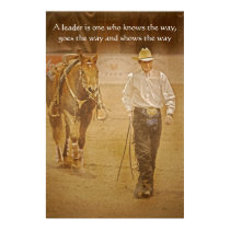 Cowboy And Horse Leadership motivational print by sruhs Cowboy And Horse Leadership motivational print