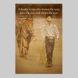 Cowboy And Horse Leadership motivational print