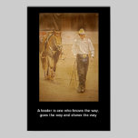 Cowboy And Horse Leadership Motivational Print