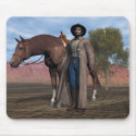 Cowboy and Horse Mousepad