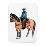 Cowboy and Horse premium magnets