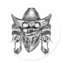 Cowboy and Indians stickers
