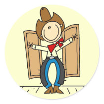 Cowboy at Saloon Tshirts and Gifts stickers