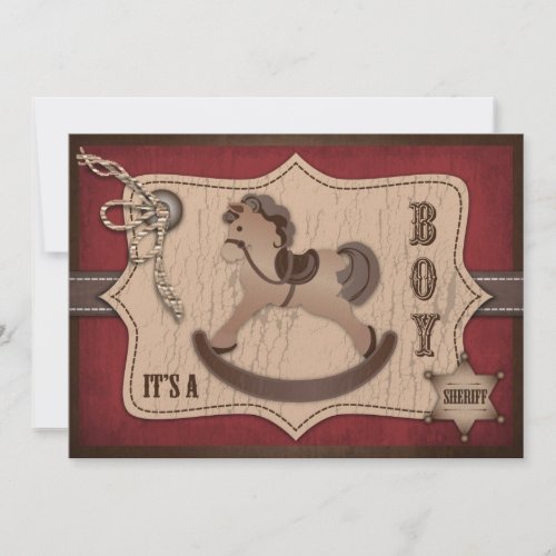 Cowboy Baby Invitation Card B invitation