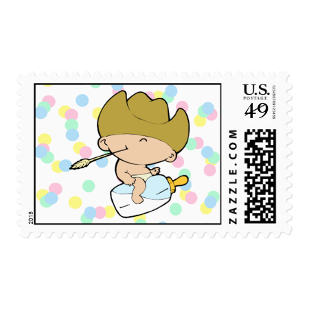 Cowboy Baby Postage Stamps