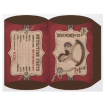Cowboy Baby Puff Box Template Flyers