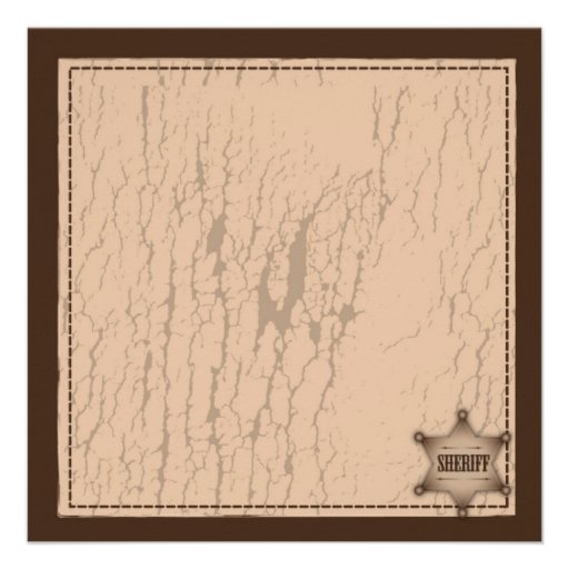 Cowboy Baby Square Personalized Invitations