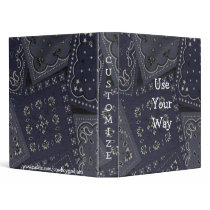Cowboy Bandana Print Notebook Binder