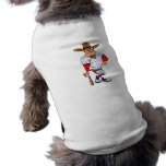 Cowboy baseball player pet t-shirt