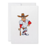 Cowboy baseball player custom invitations