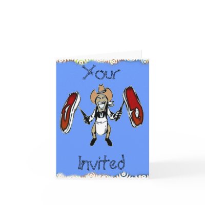 Cowboy BBQ  Card by deesbasenjis