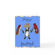 Cowboy BBQ Card by deesbasenjis Cowboy BBQ Card