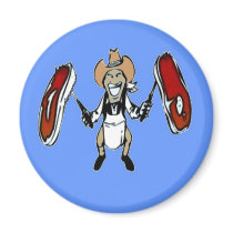 Cowboy BBQ Magnet