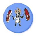 Cowboy BBQ Magnet by deesbasenjis Cowboy BBQ Magnet