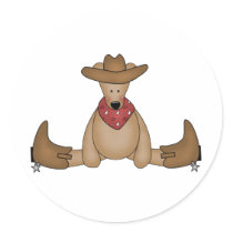 Cowboy Bear stickers by toddlersplace Cowboy Bear stickers
