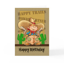 Cowboy Birthday Card - Rootin' Tootin' Birthday