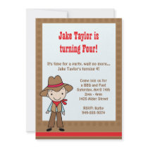 Cowboy Birthday Party Invitation