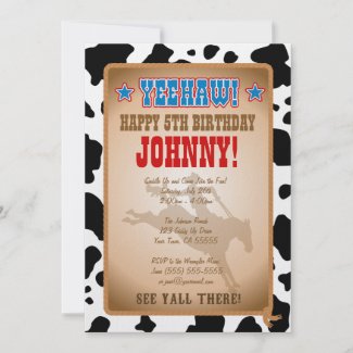Cowgirl Themed Birthday Party on Cowboy Birthday Party Invitation By Dizzydesign