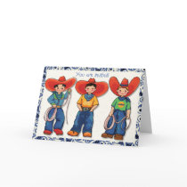Cowboy Birthday Party Invitation Card