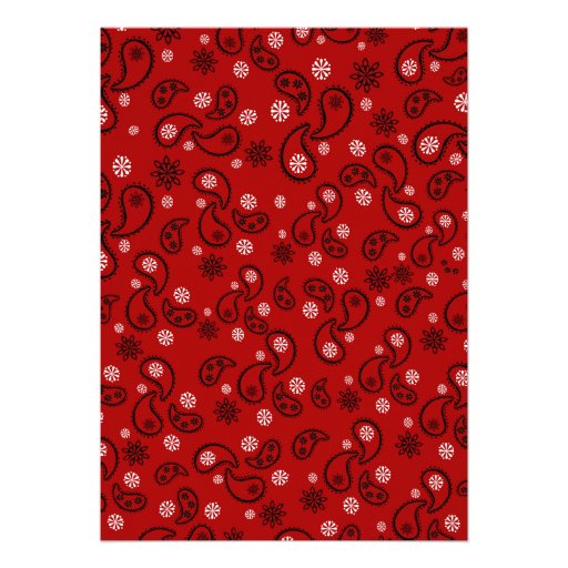 Cowboy Birthday Party Red Paisley boot horseshoe Personalized Announcements