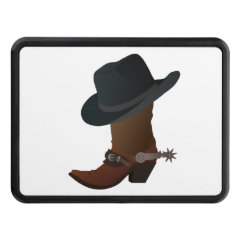Cowboy Boot and Hat Tow Hitch Cover