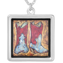 cowboy boot necklace