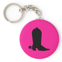 Cowboy Boot Silhouette Keychains