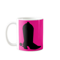 Cowboy Boot Silhouette Mugs