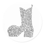 COWBOY BOOT ROUND STICKERS