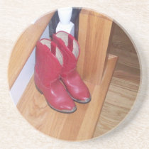 Cowboy Boots Beverage Coasters