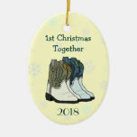 Cowboy Boots, First Christmas Snowflakes Ornament