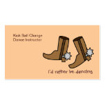 Cowboy Boots Rather be Dancing Country Western Business Card Template