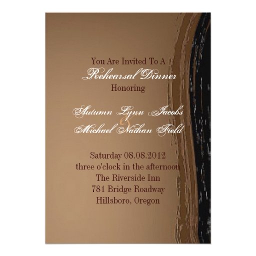 Cowboy Boots Western Country rehearsal dinner Personalized Invites (front side)