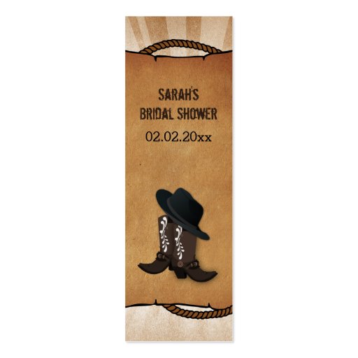 cowboy boots western Personalized Gift Tags Business Card Template