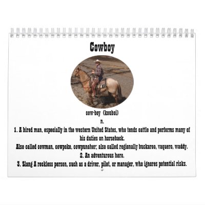 Cowboy Calendar by wksimages