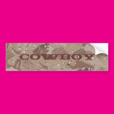 Cowboy Camo  Zazzle_bumpersticker