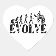 Cowboy Cowboys Rodeo Sport Evolution Art Sticker