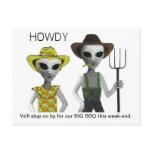 Cowboy, Cowgirl Aliens - HOWDY! Postcards